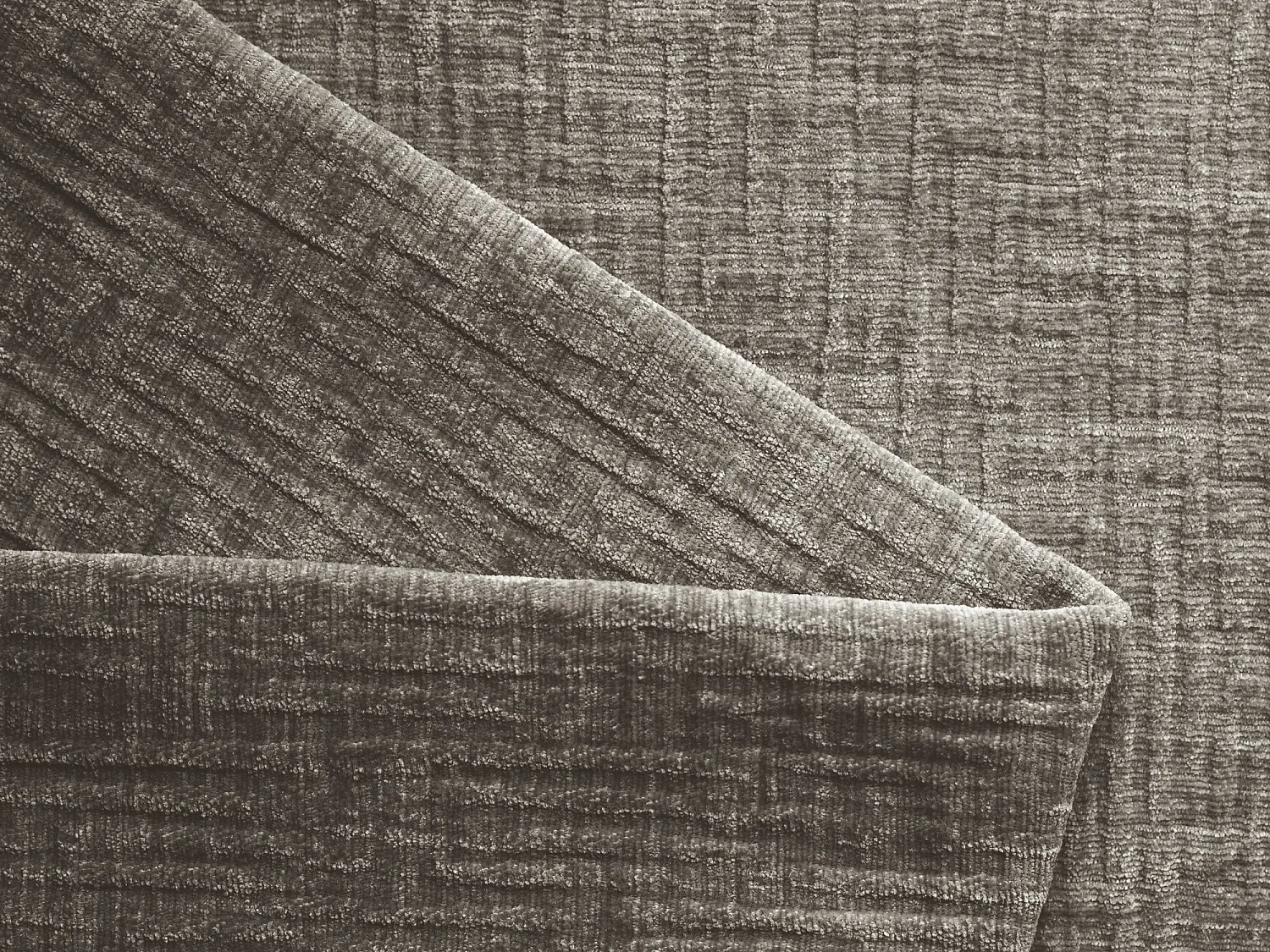 Module avec accoudoirs gauche en tissu chenille - taupe - AILANI