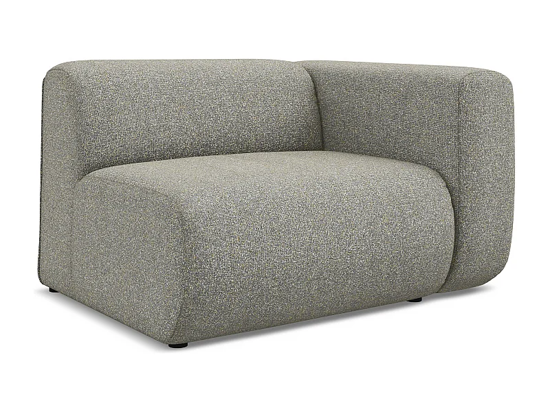 Modular - Eckteil mit Armlehne Rechts - Strukturstoff - Dunkelbeige - EKAHI