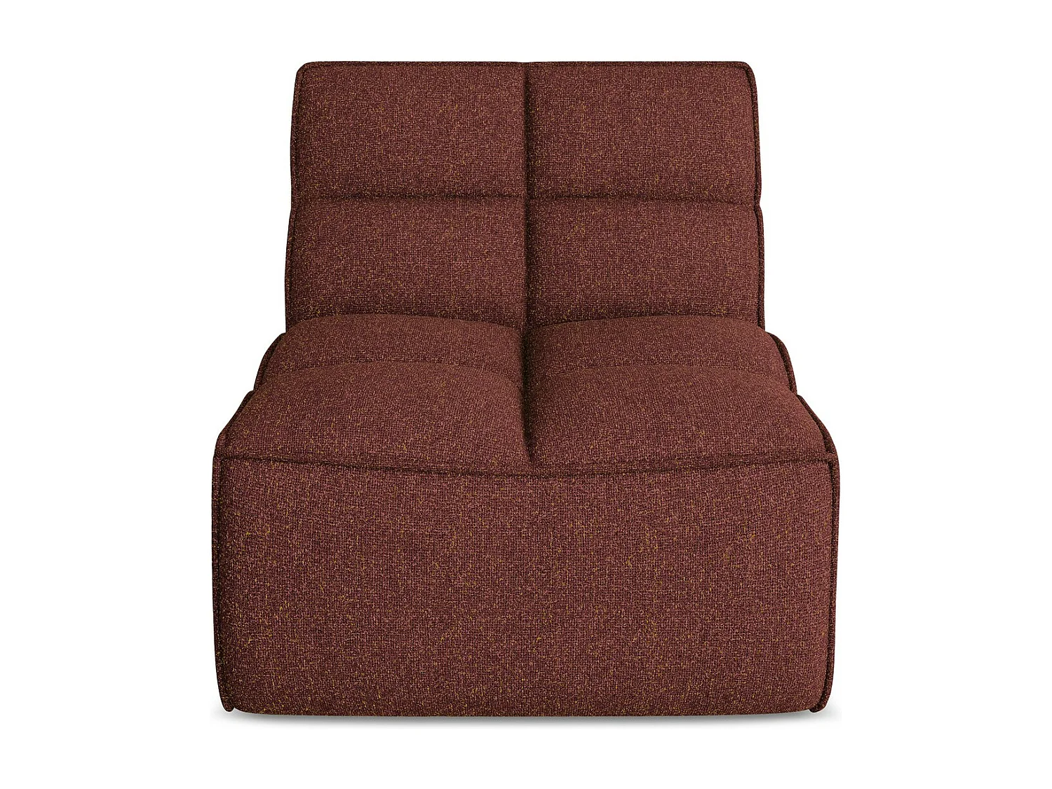 Fauteuil pour canapé modulable en tissu texturé - bourgogne - KALAI