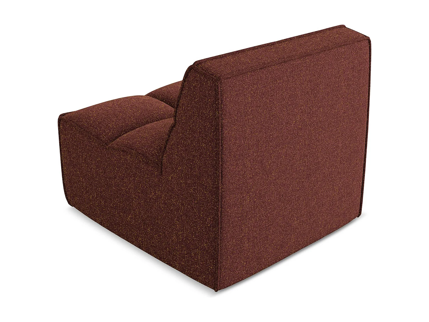 Fauteuil pour canapé modulable en tissu texturé - bourgogne - KALAI