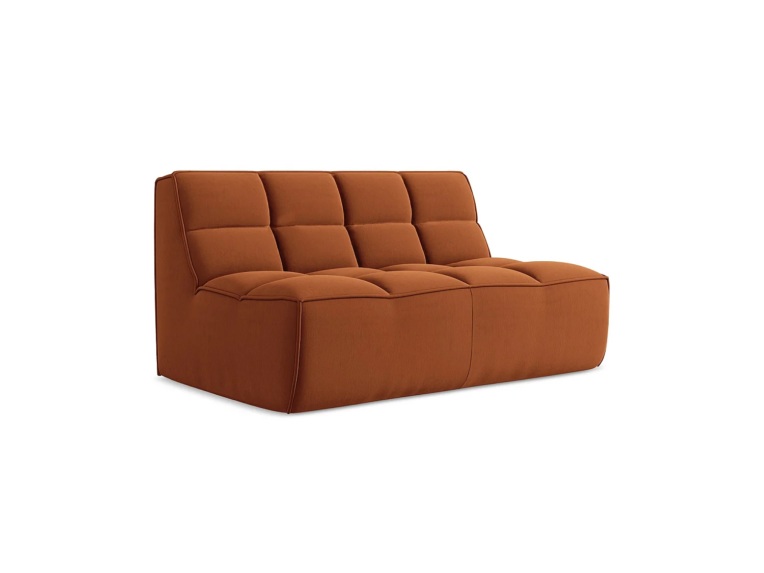 Tweezits modulaire bank van terracotta velours - BELLUNO