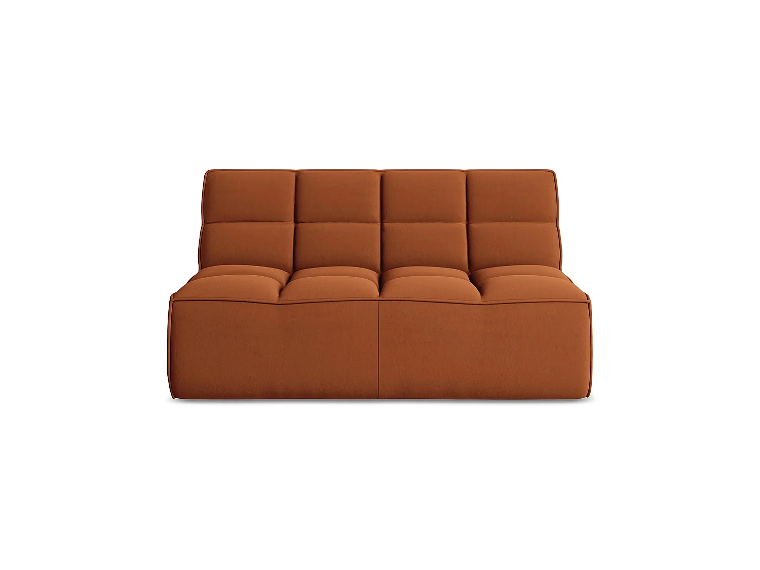 Tweezits modulaire bank van terracotta velours - BELLUNO