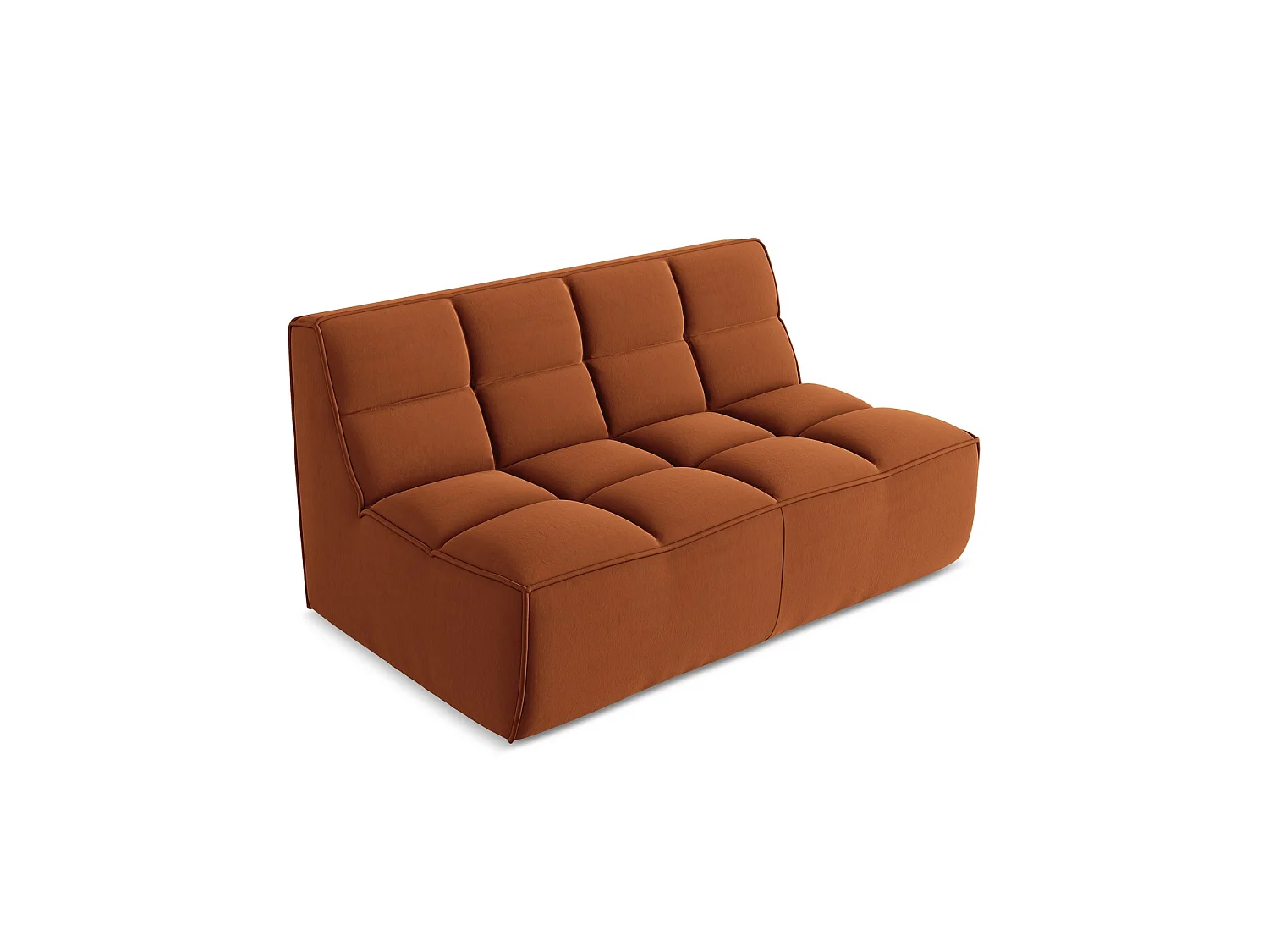 Tweezits modulaire bank van terracotta velours - BELLUNO