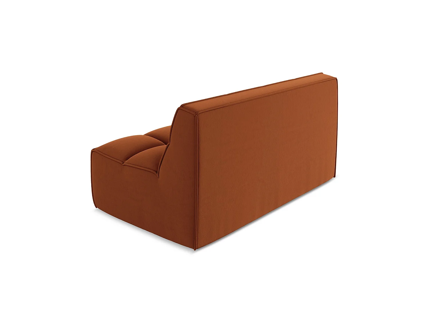 Tweezits modulaire bank van terracotta velours - BELLUNO