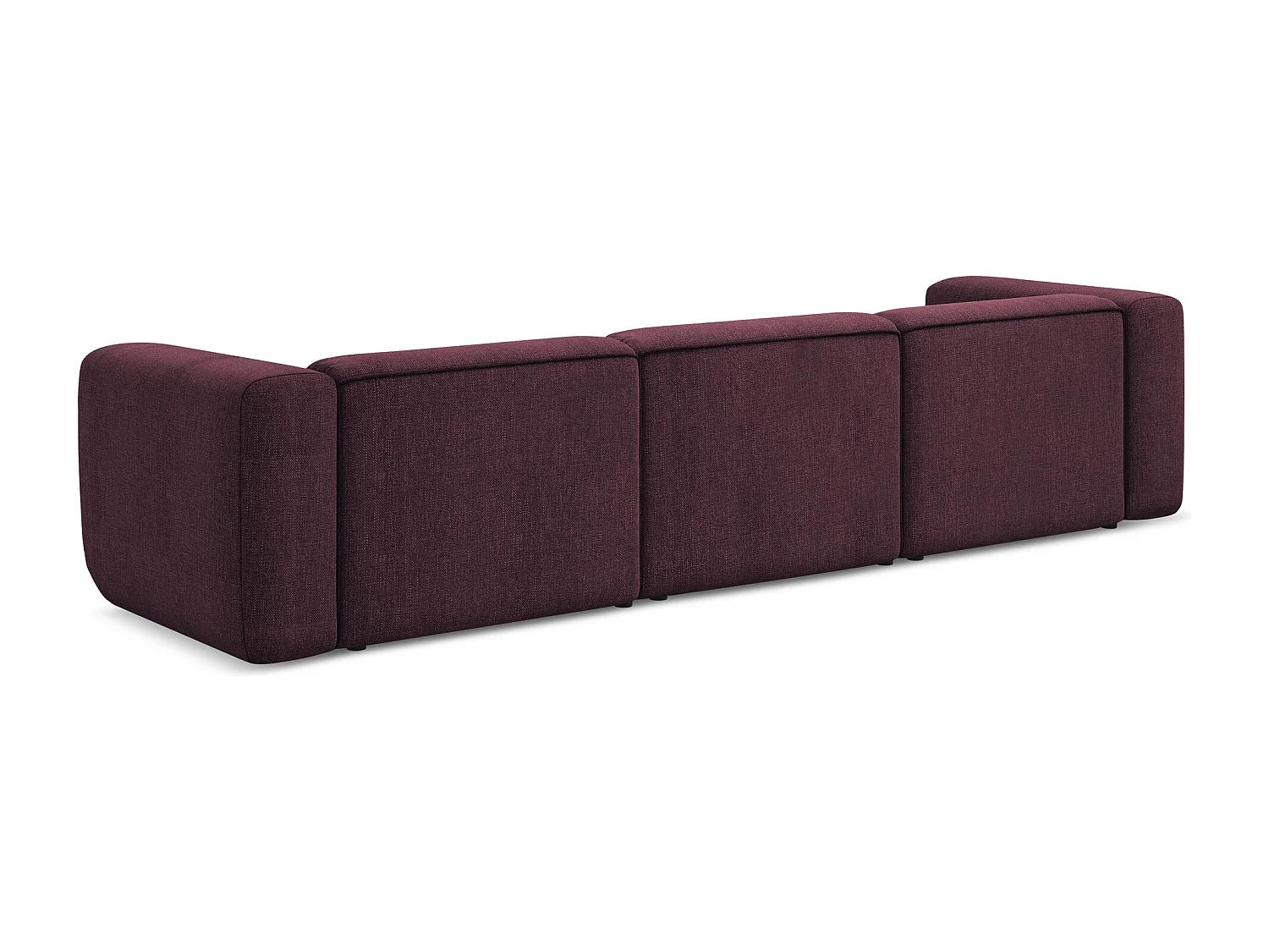 Modulares 4-Sitzer Sofa - - Chenille - Rotwein - EKAHI