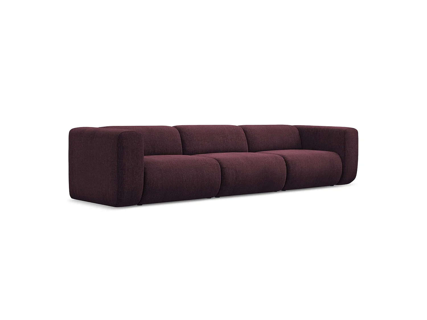 Modulares 4-Sitzer Sofa - - Chenille - Rotwein - BARI