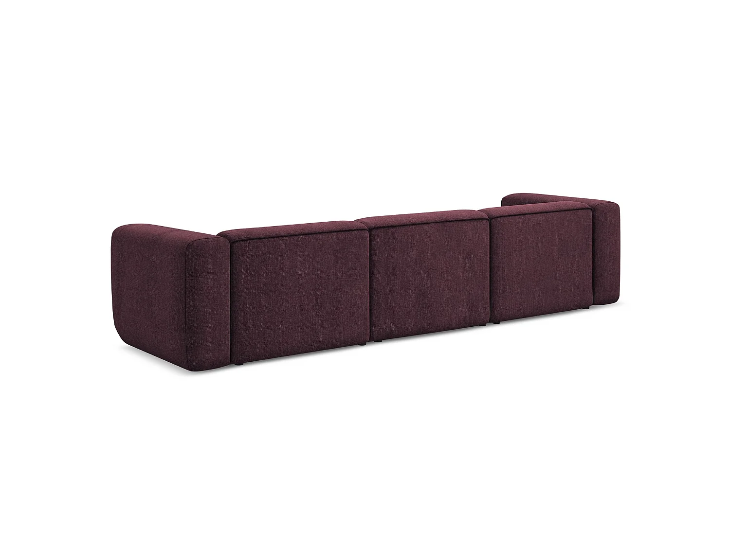 Modulares 4-Sitzer Sofa - - Chenille - Rotwein - BARI