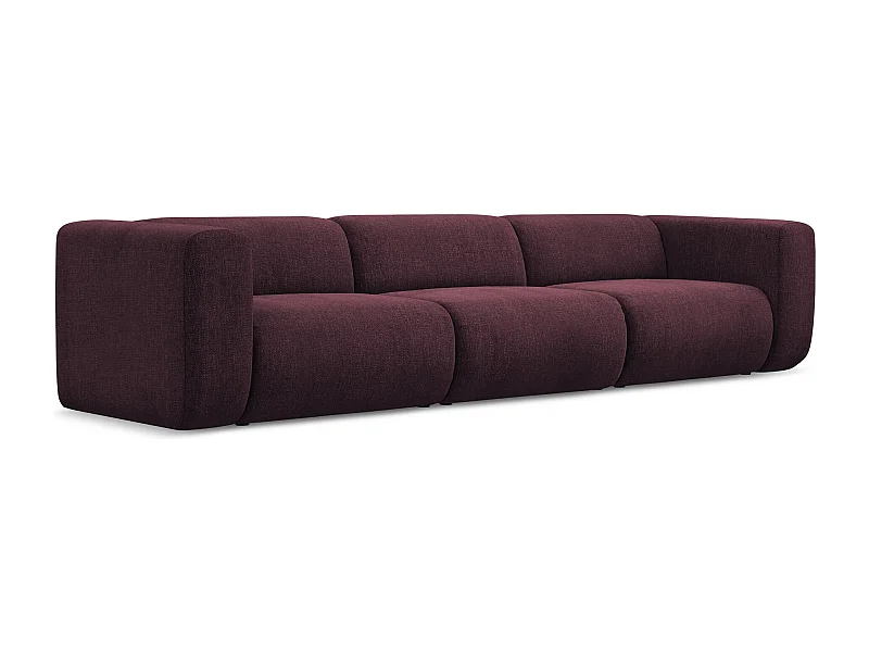 Modulares 4-Sitzer Sofa - - Chenille - Rotwein - EKAHI