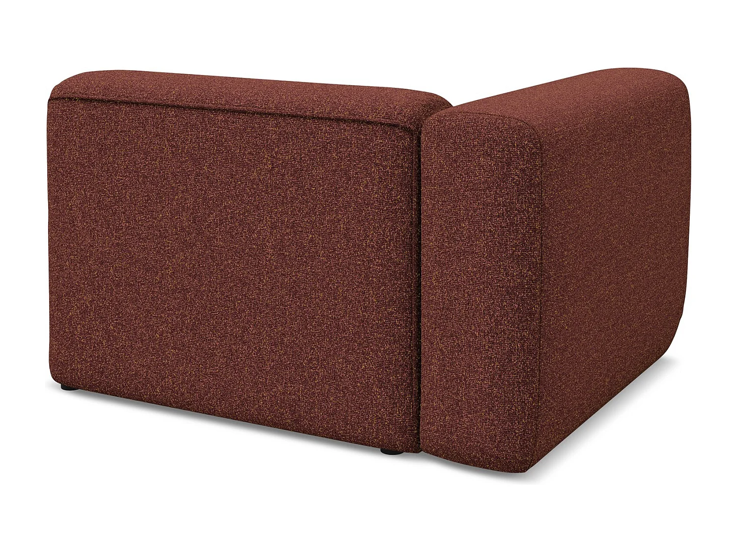 Module avec accoudoirs gauche en tissu texturé - bourgogne - EKAHI