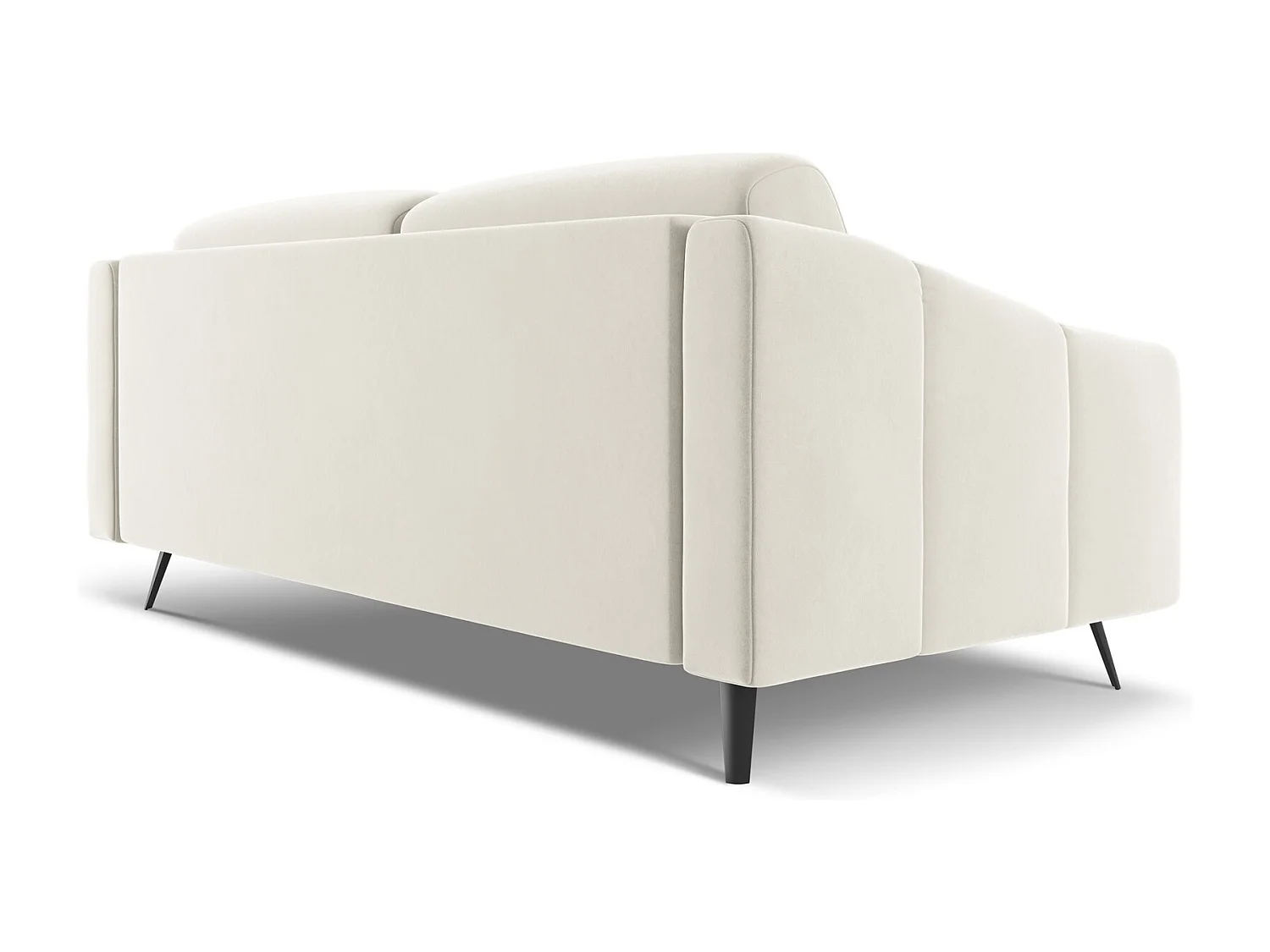 3-Sitzer Sofa - - Samt - Hell beige - NALU
