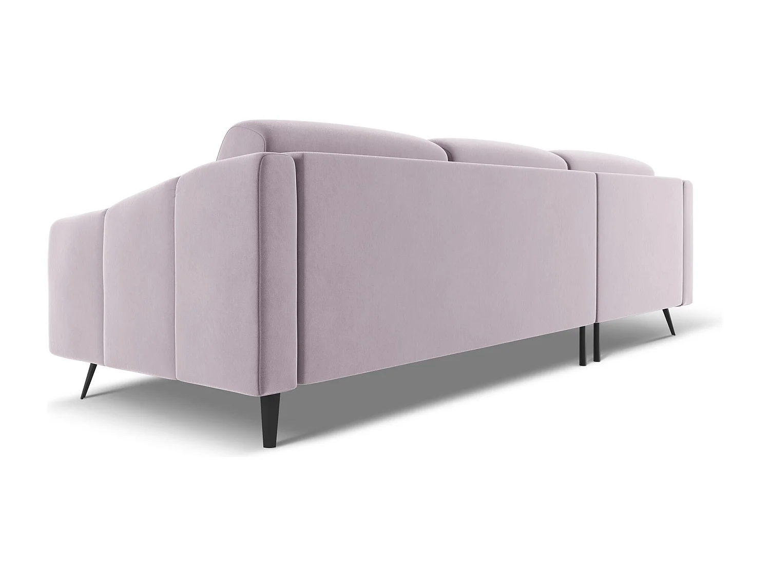 Canapé d'angle gauche en velours - lavande - NALU