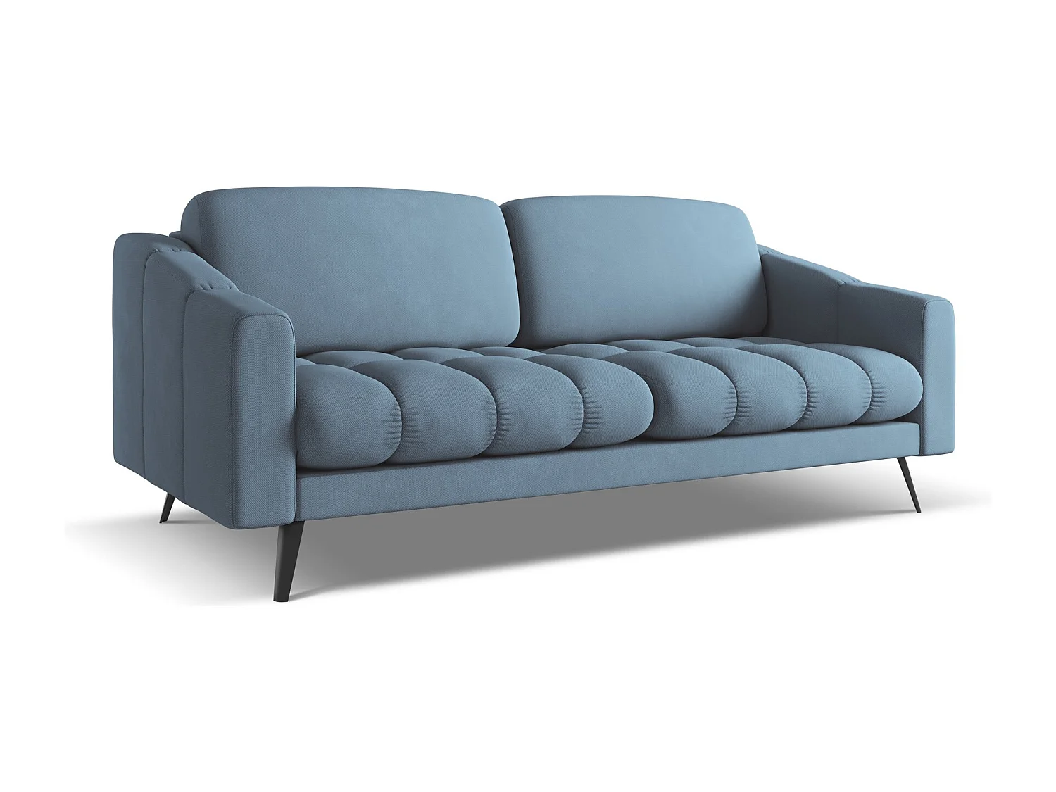 Driezitsbank van jeans chenille stof - NALU