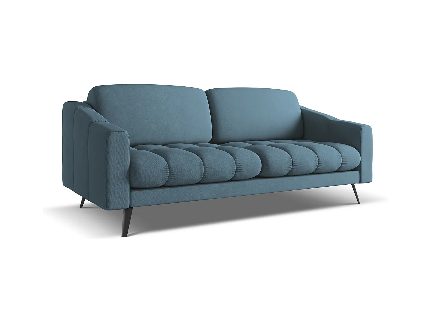 Canapé 3 places en tissu chenille - jeans - NALU