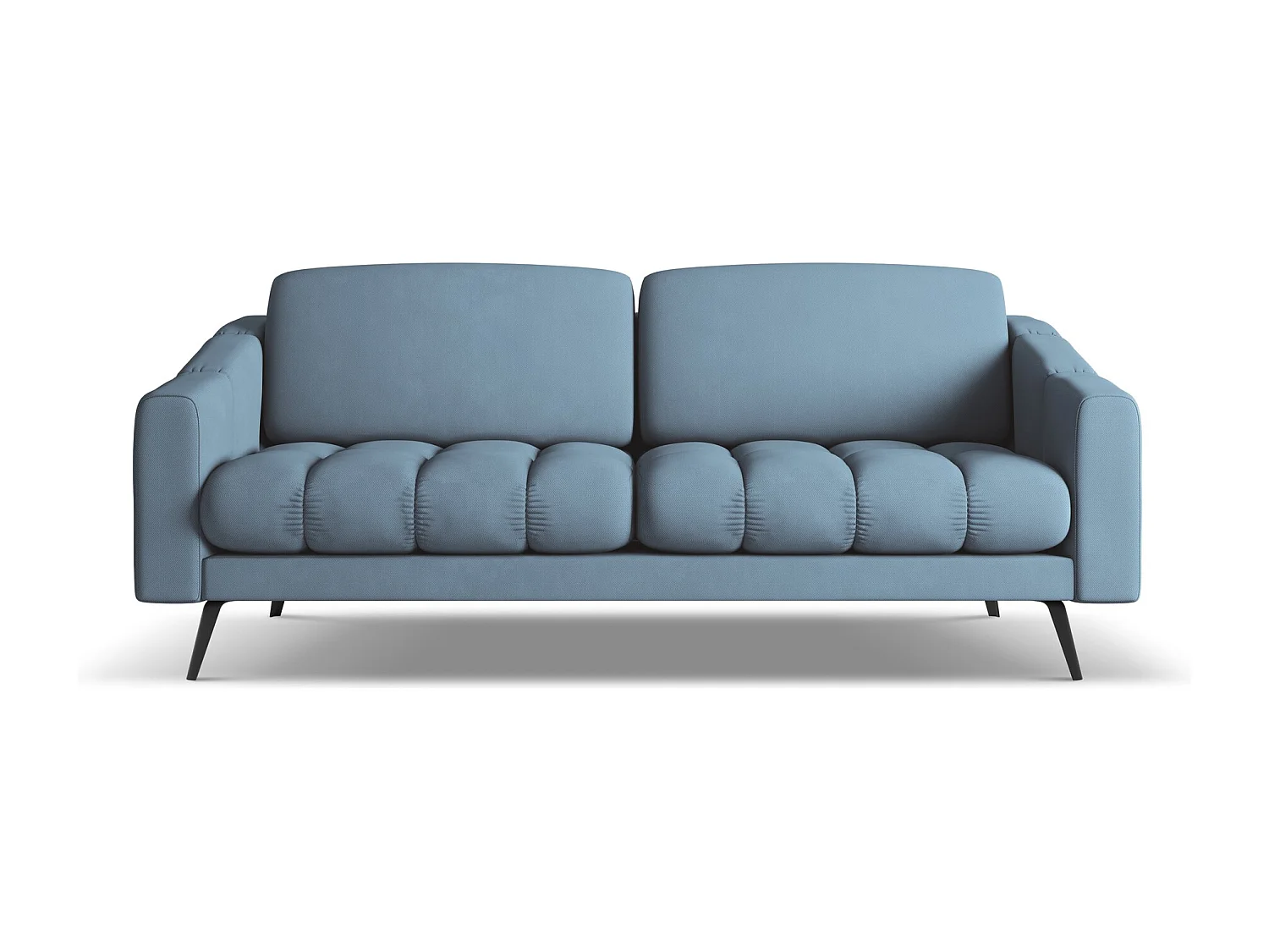 Canapé 3 places en tissu chenille - jeans - NALU