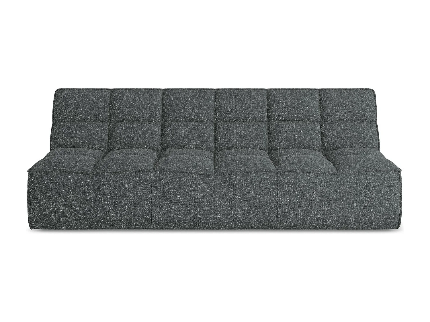 3-osobowa kanapa modułowa - z tkaniny strukturalnej - grafitowy - KALAI
