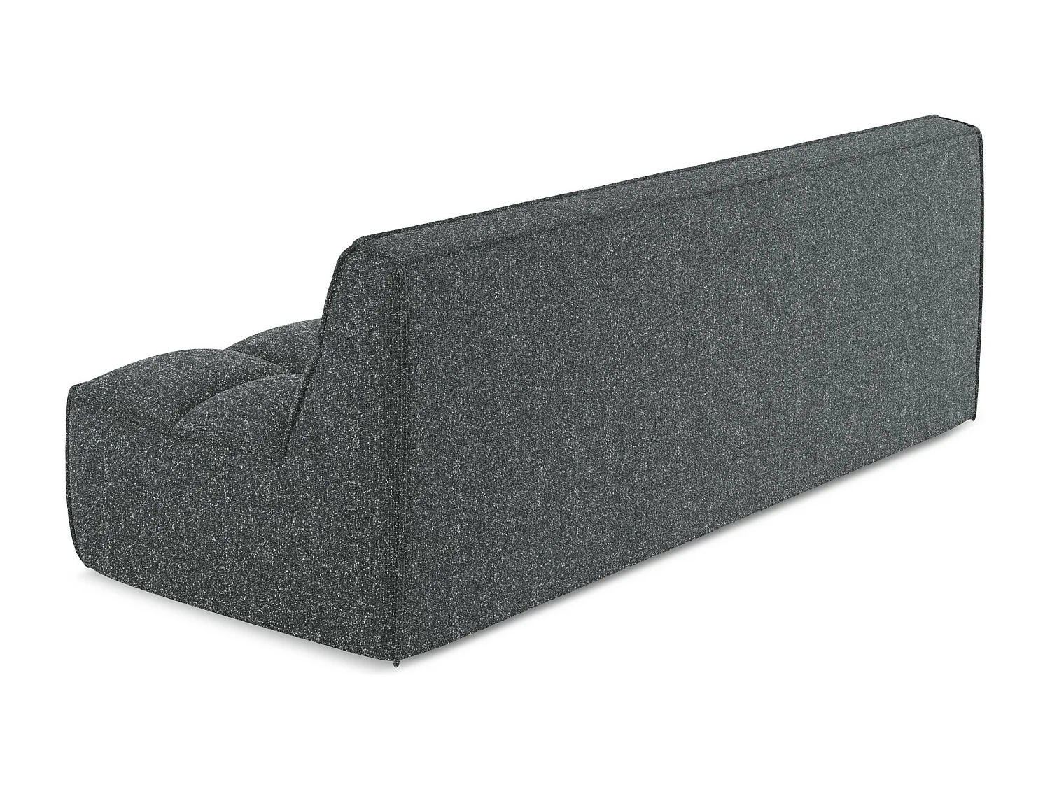 3-osobowa kanapa modułowa - z tkaniny strukturalnej - grafitowy - KALAI