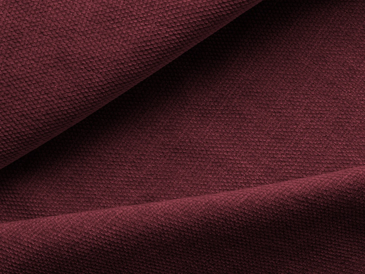 Canapé d'angle modulable en tissu chenille - bordeaux - EKAHI