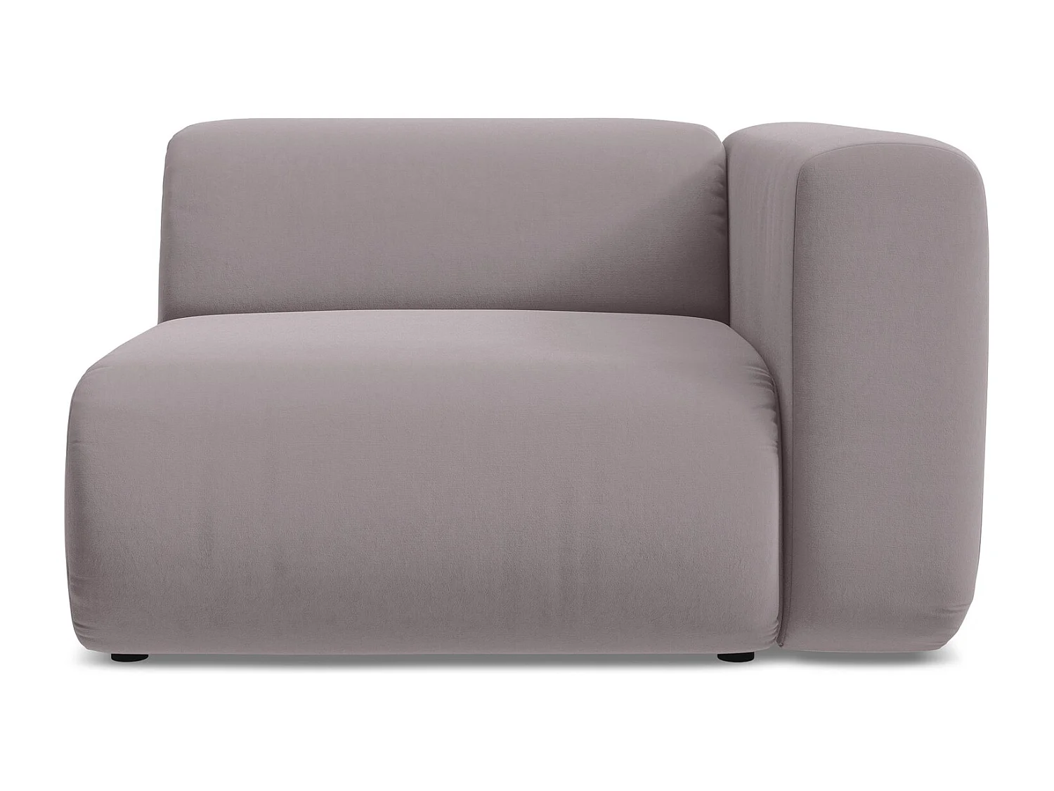 Module avec accoudoirs droit en velours - lavande - EKAHI