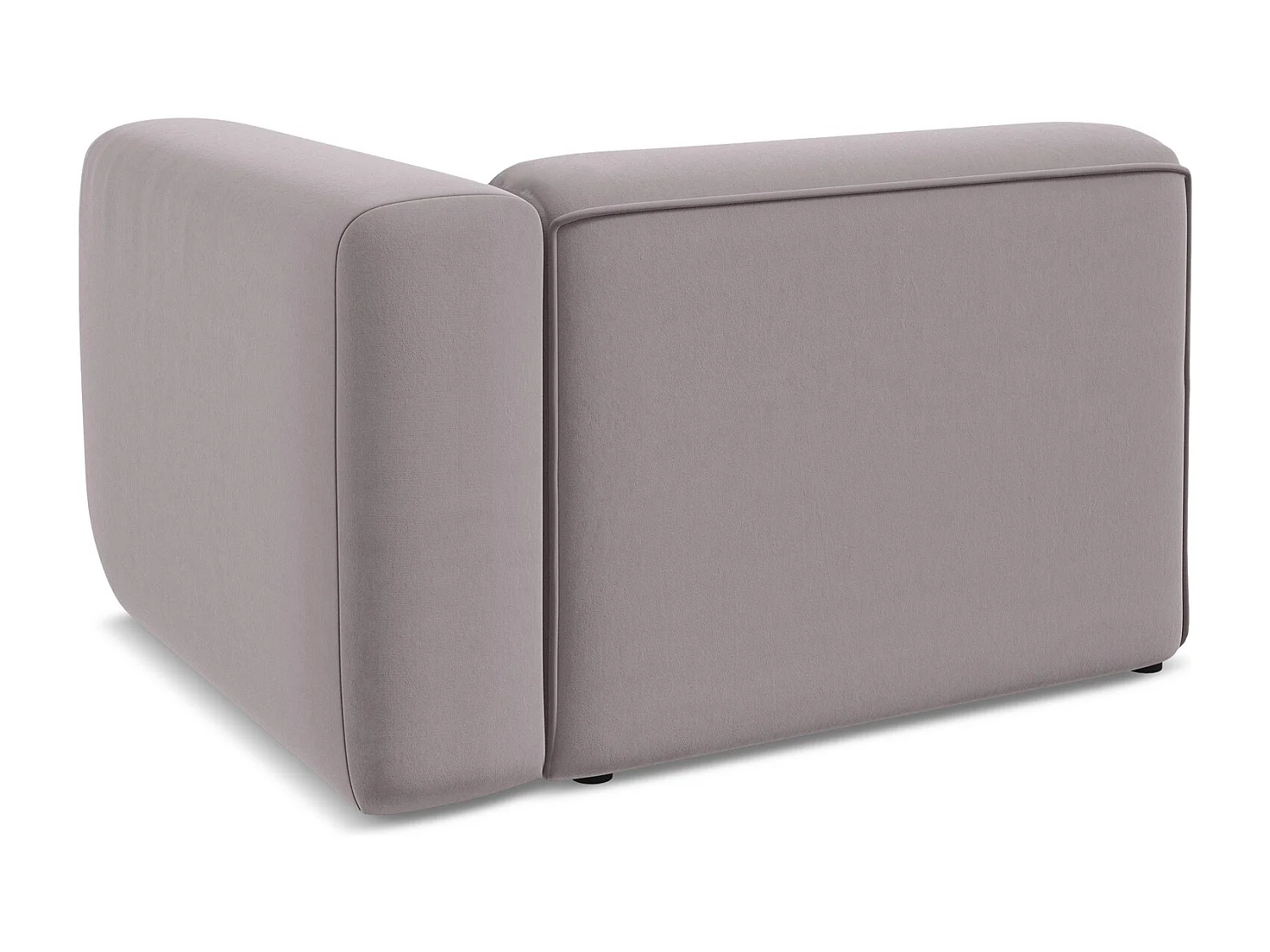 Module avec accoudoirs droit en velours - lavande - EKAHI