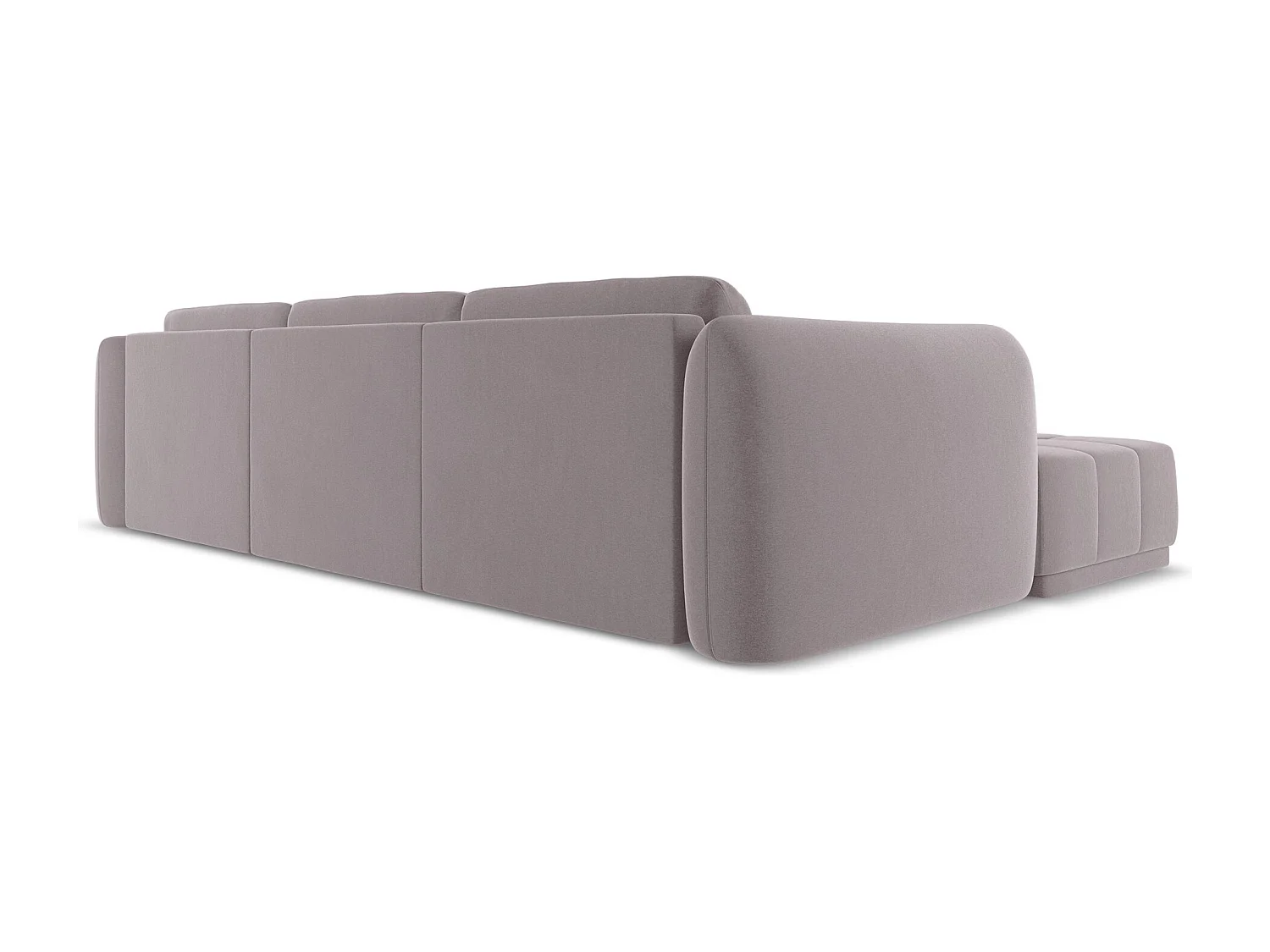 Hoekbank links van lavendel velours - HOKU