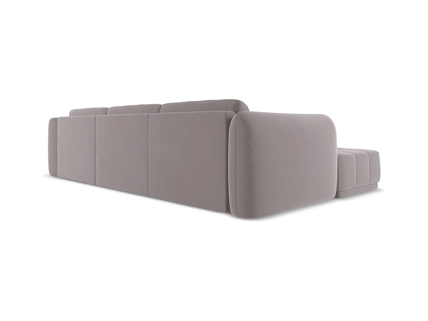 Canapé d'angle gauche en velours - lavande - HOKU