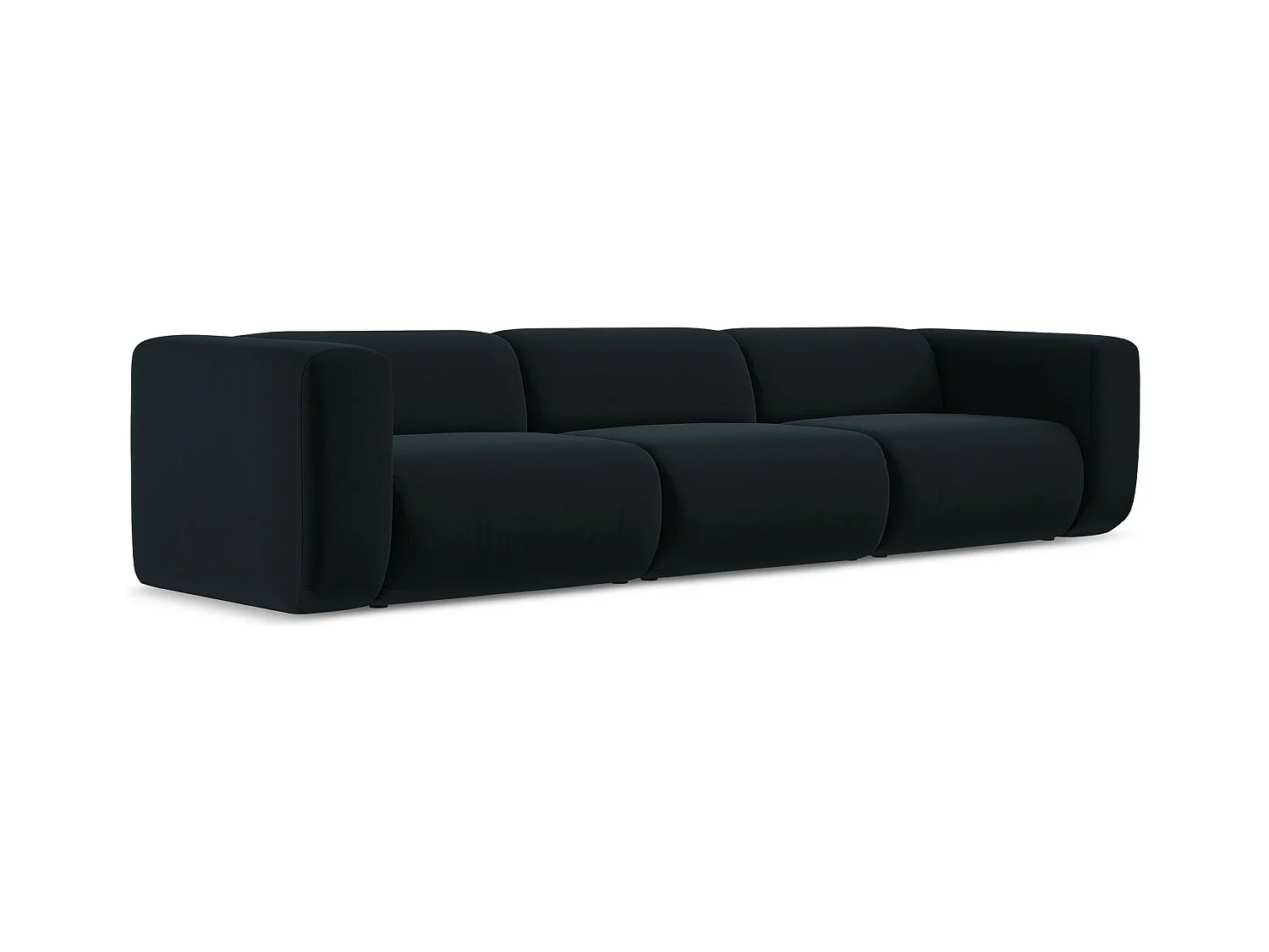Modulares 4-Sitzer Sofa - - Samt - Königsblau - EKAHI