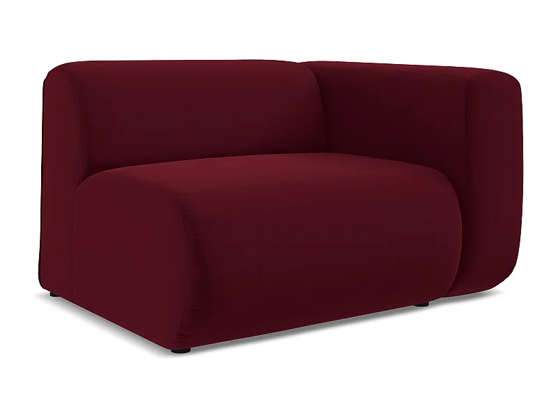 Modular - Eckteil mit Armlehne Rechts - Samt - Burgund - EKAHI