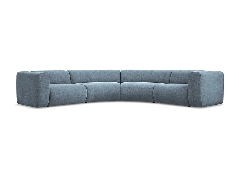 Modulares Ecksofa - - Chenille - Jeans - EKAHI