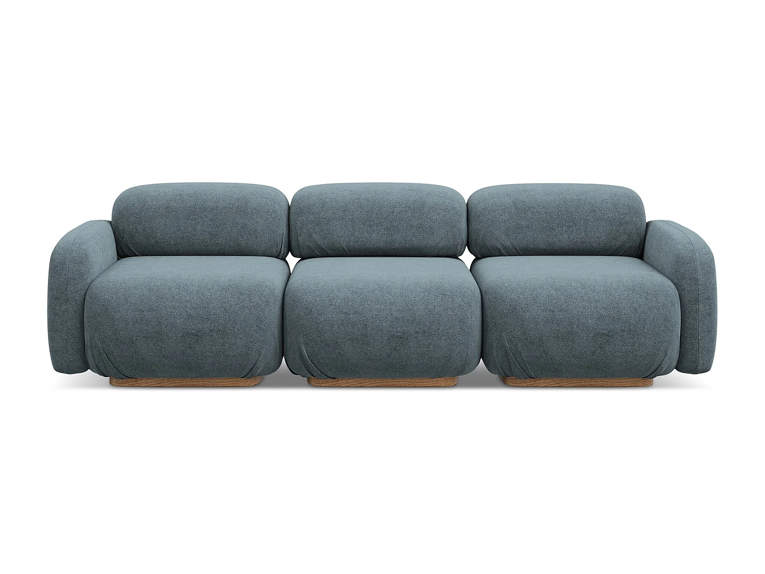 Vierzits modulaire bank van jeans bouclé - AILANI