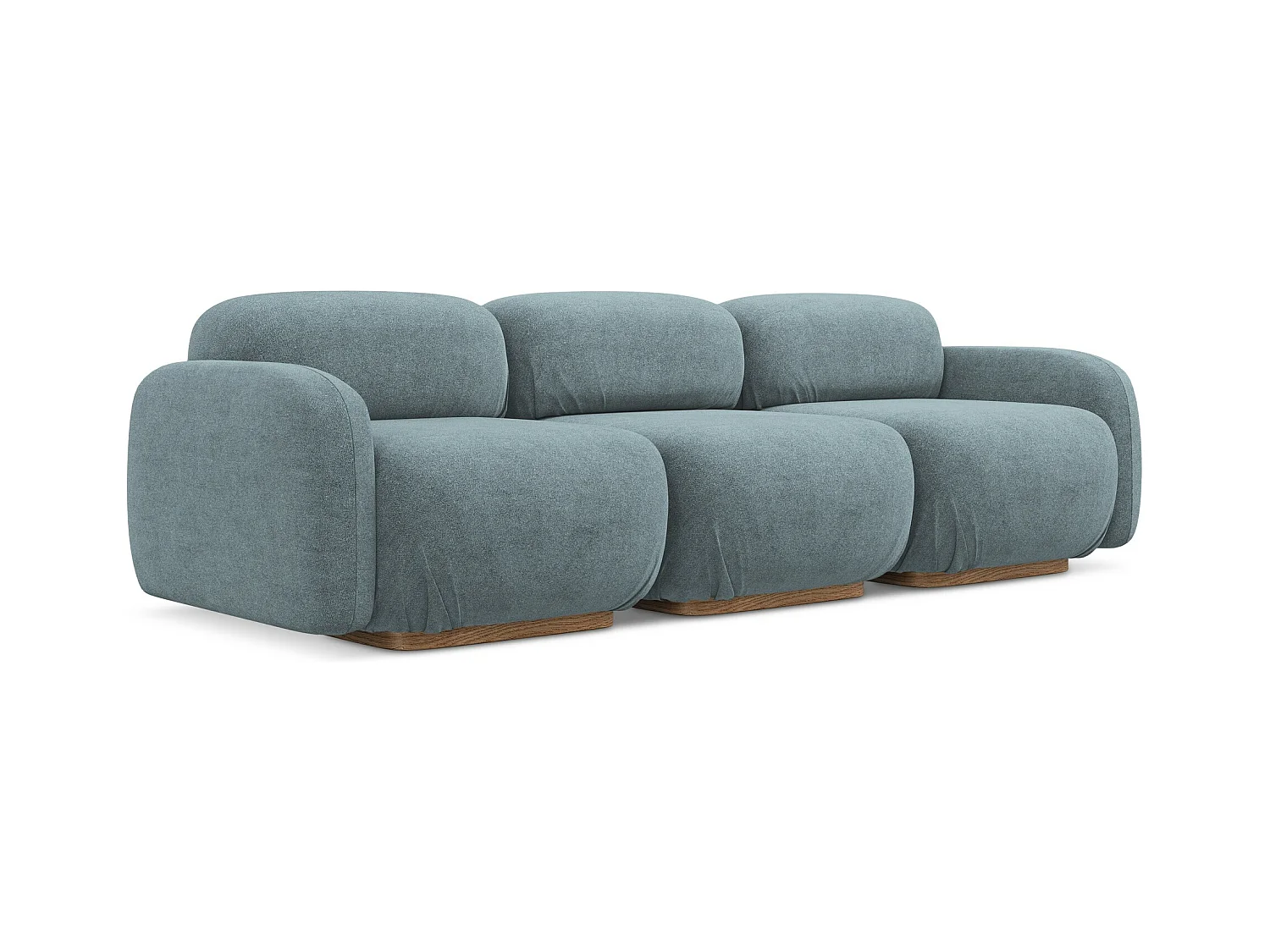 Modulares 4-Sitzer Sofa - - Bouclé - Jeans - AILANI
