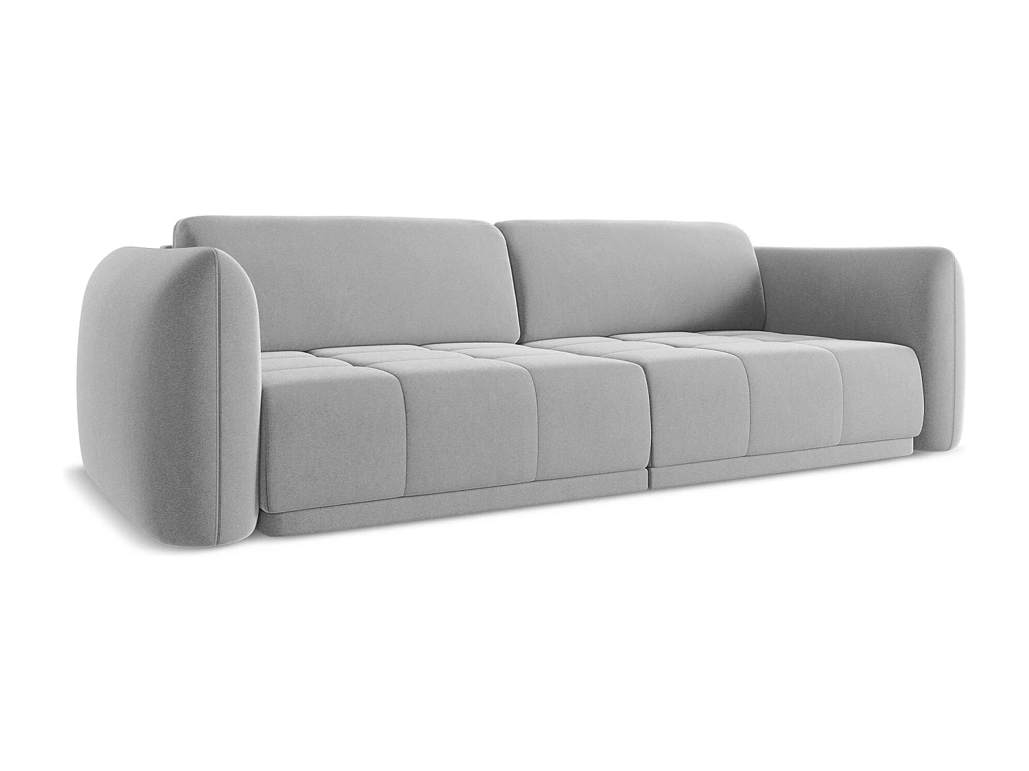 4-Sitzer Sofa - - Samt - Grau - HOKU