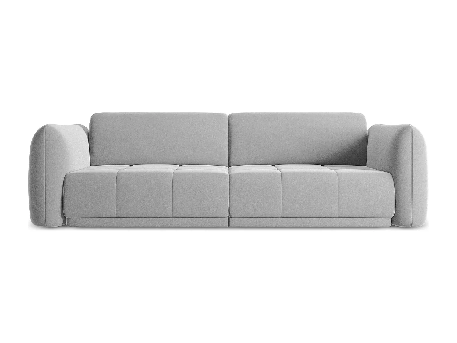 4-Sitzer Sofa - - Samt - Grau - HOKU