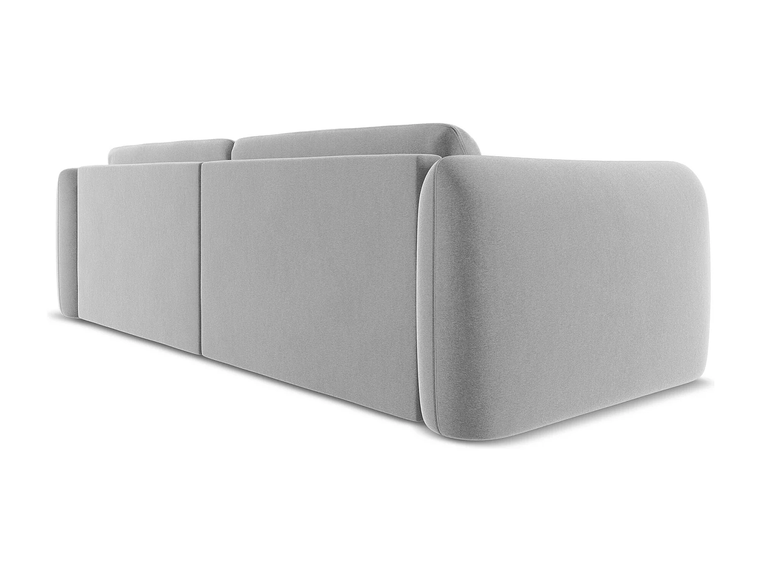4-Sitzer Sofa - - Samt - Grau - HOKU