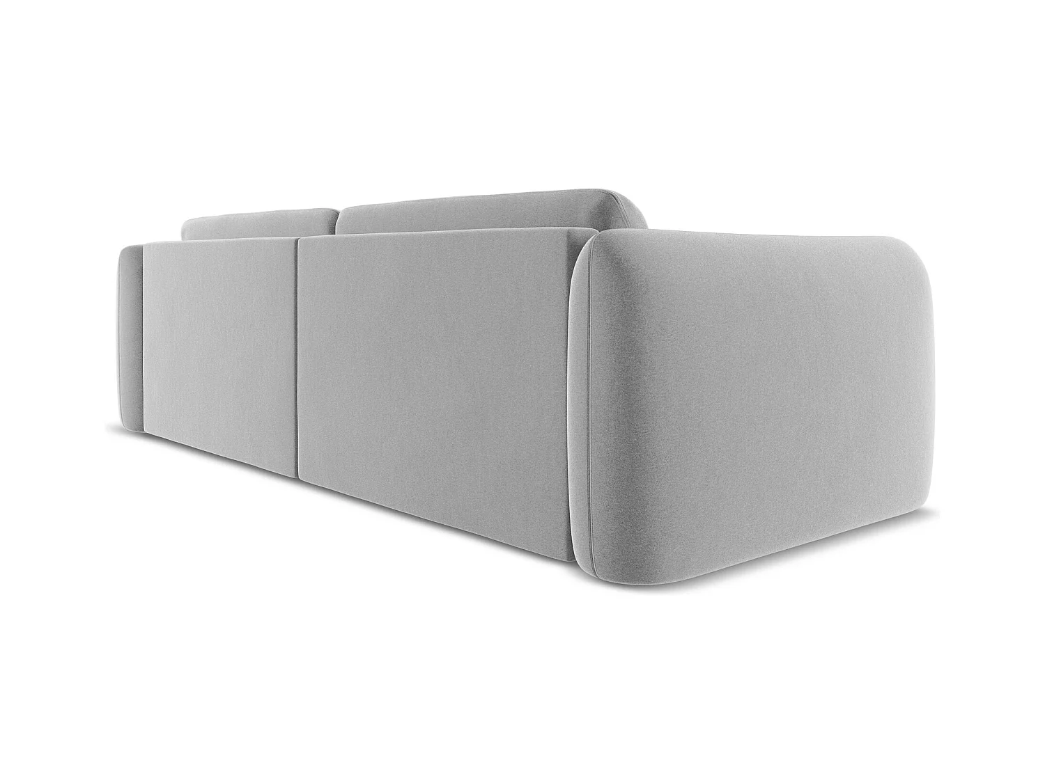 Canapé 4 places en velours - gris - HOKU