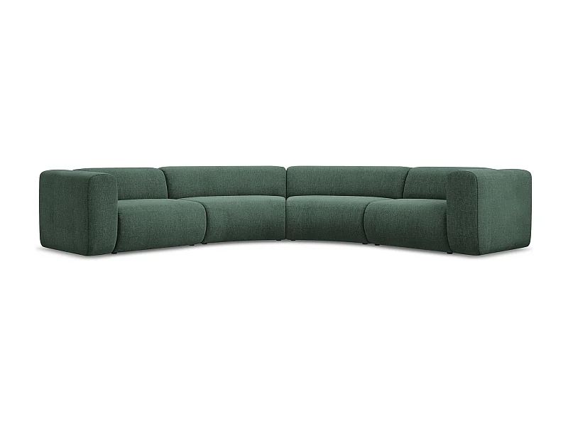 Modulares Ecksofa - - Chenille - Grün - EKAHI