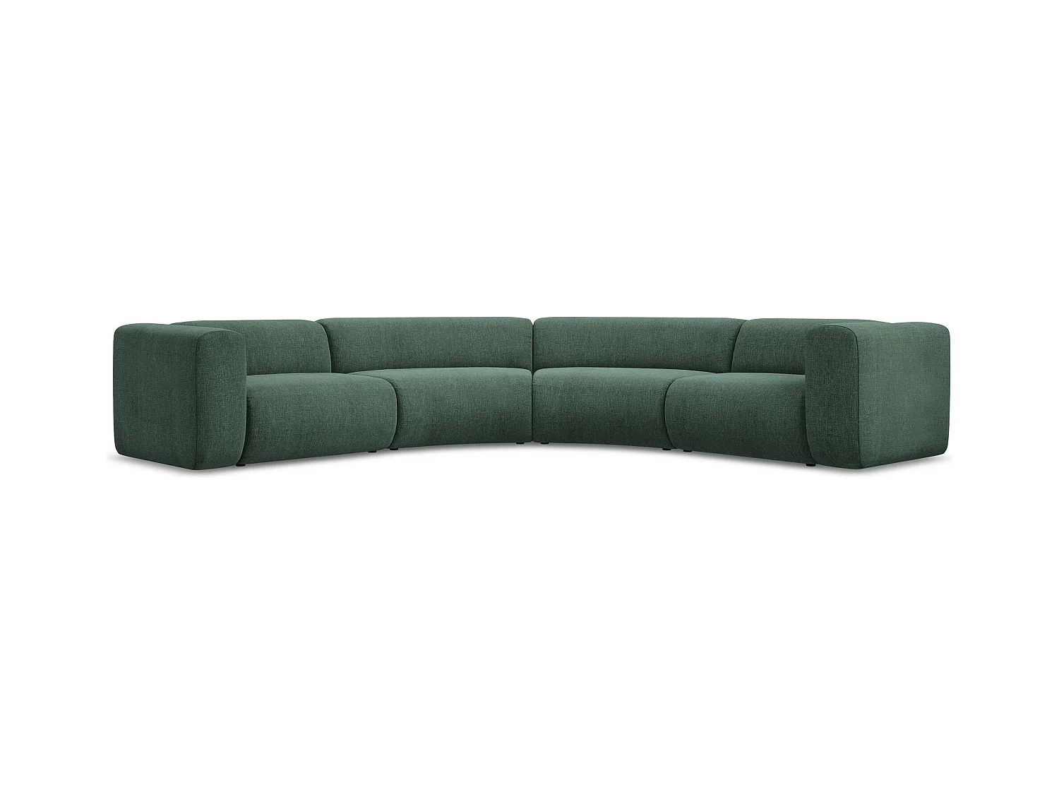 Modulares Ecksofa - - Chenille - Grün - EKAHI