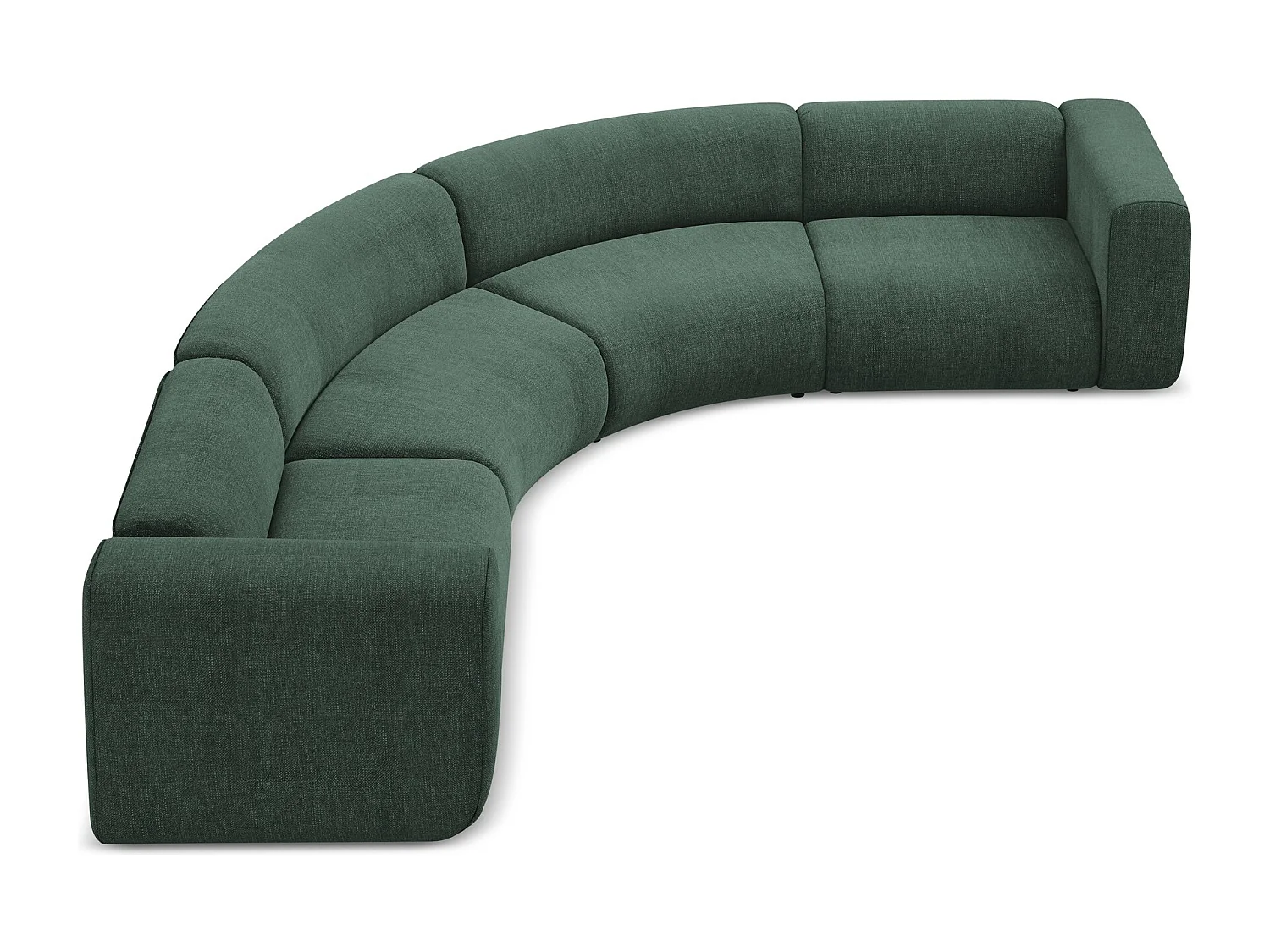 Modulares Ecksofa - - Chenille - Grün - EKAHI