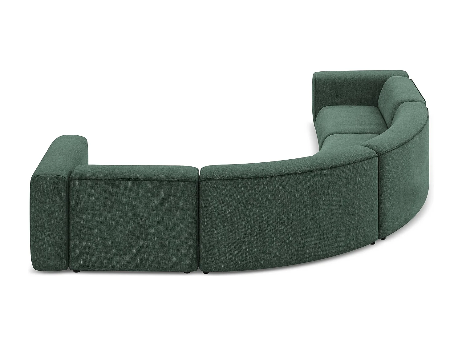 Canapé d'angle modulable en tissu chenille - vert - EKAHI