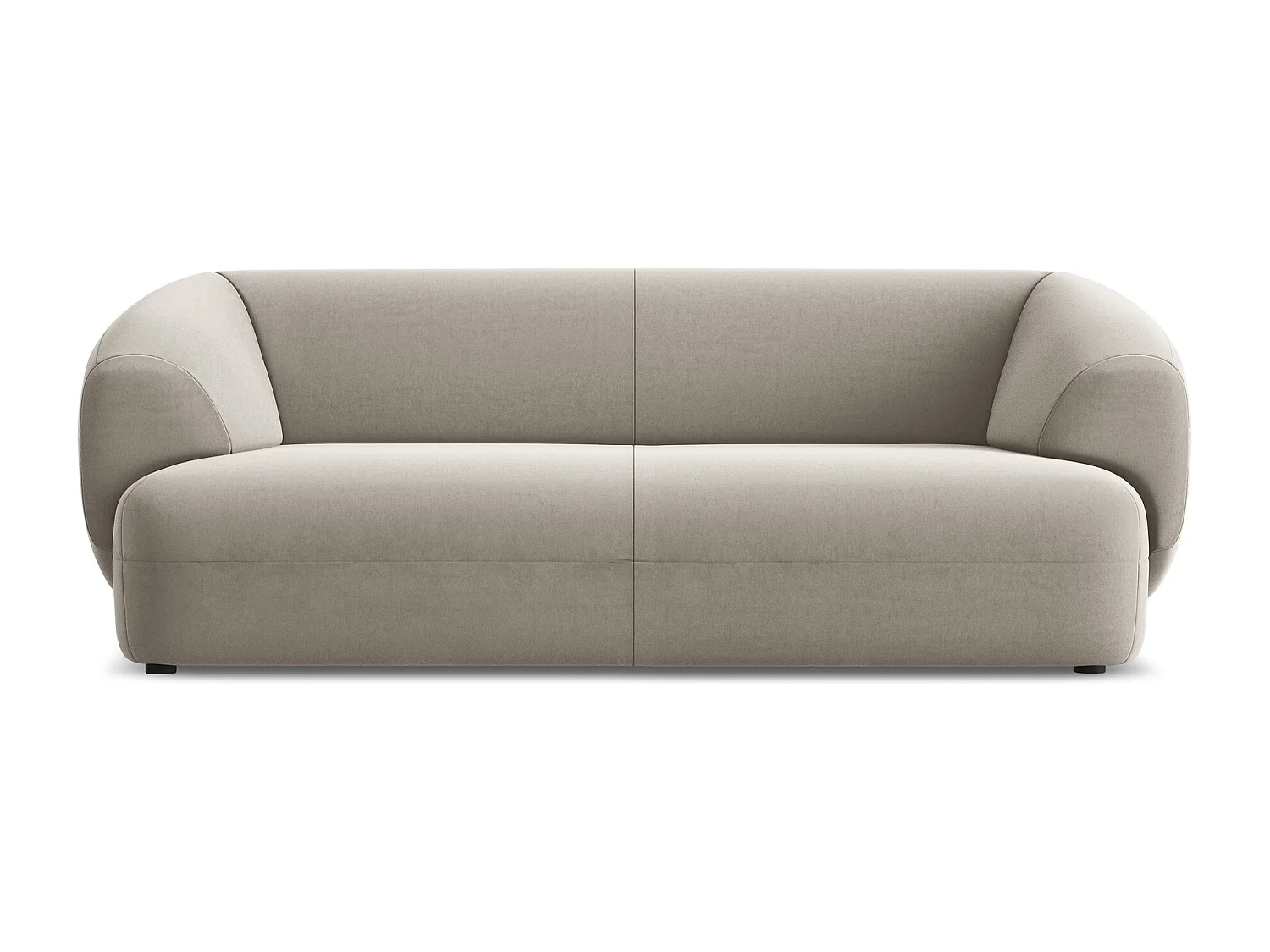 3-Sitzer Sofa - - Samt - Taupe - MOANA