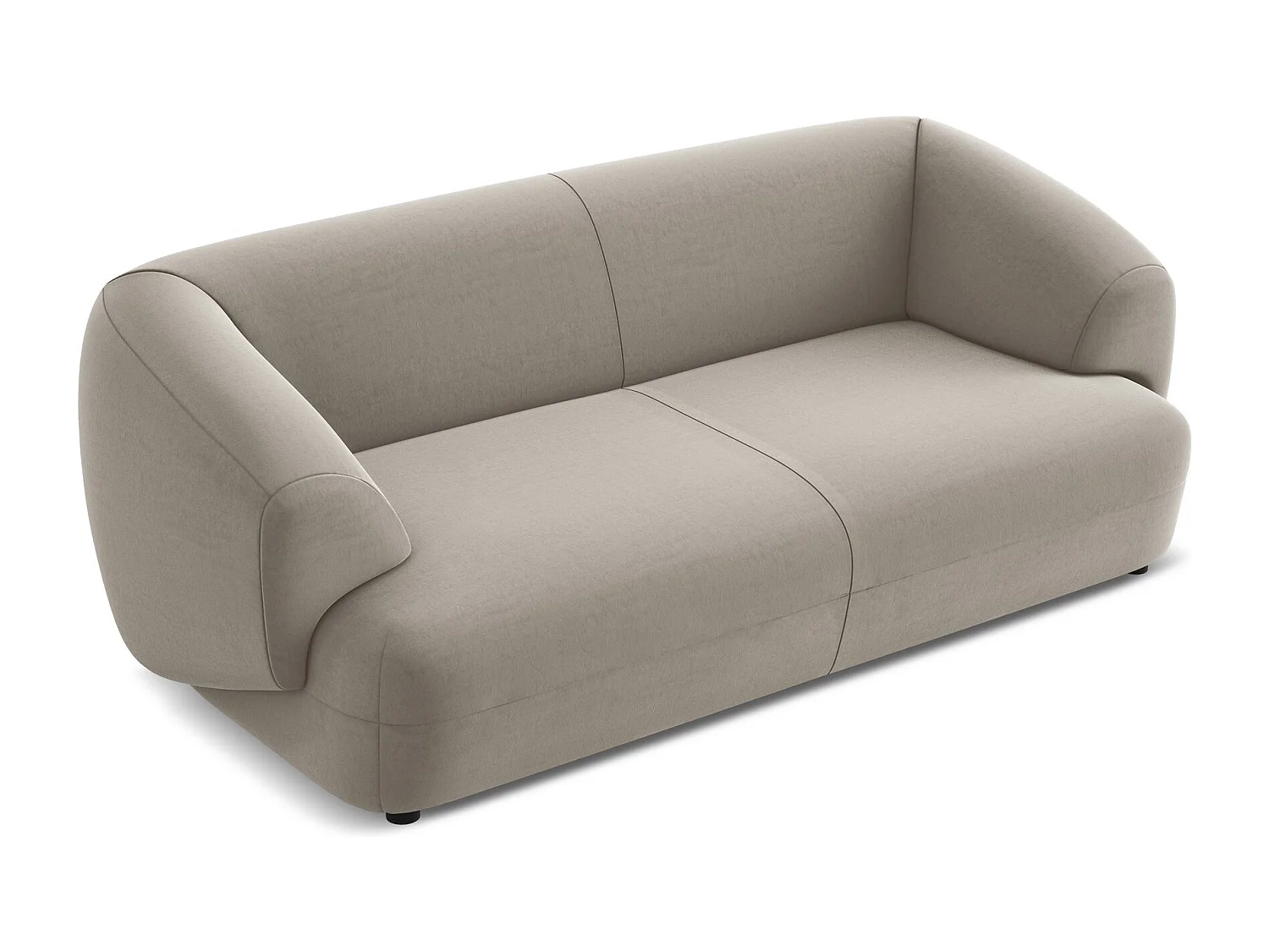 3-Sitzer Sofa - - Samt - Taupe - MOANA