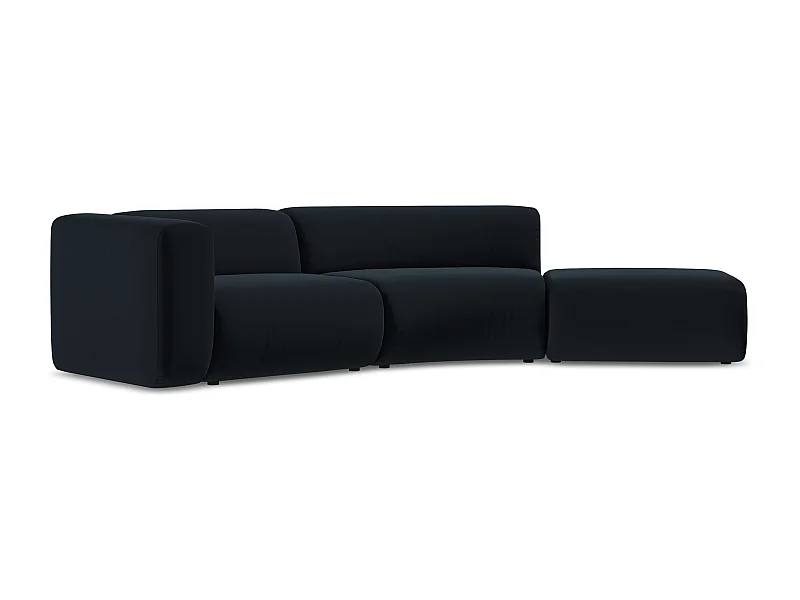 4-Sitzer Sofa Rechts - - Samt - Königsblau - EKAHI