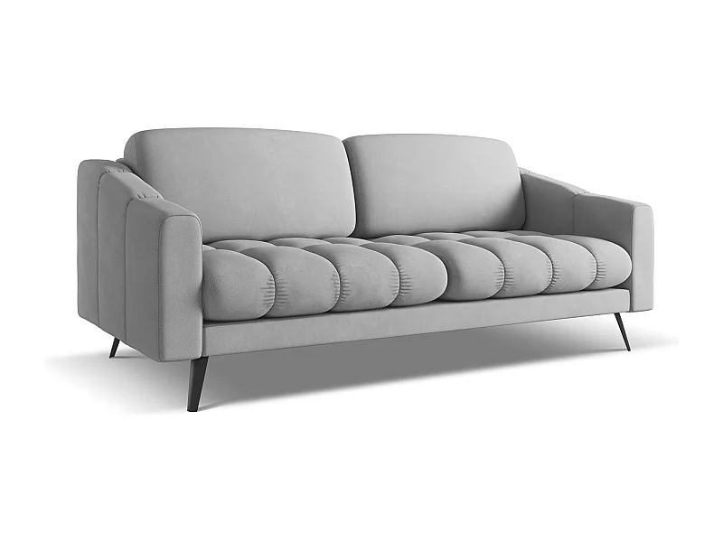 3-Sitzer Sofa - - Chenille - Hellgrau - NALU
