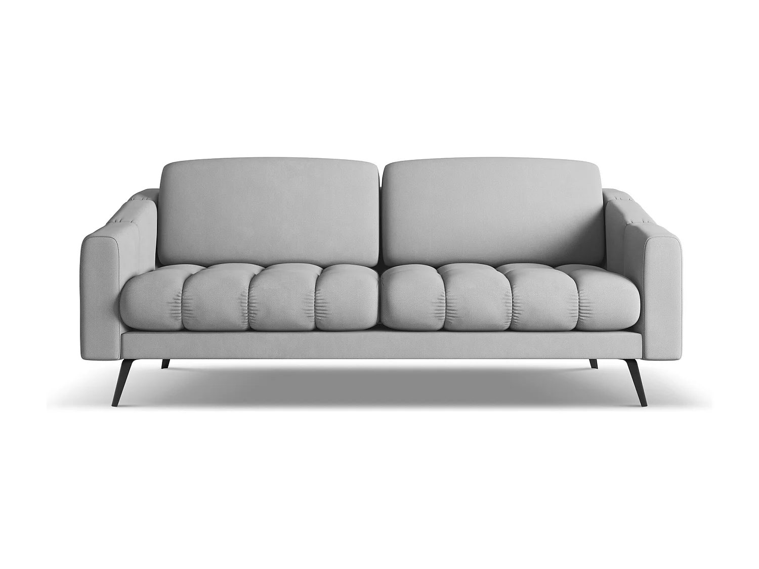 3-Sitzer Sofa - - Chenille - Hellgrau - NALU
