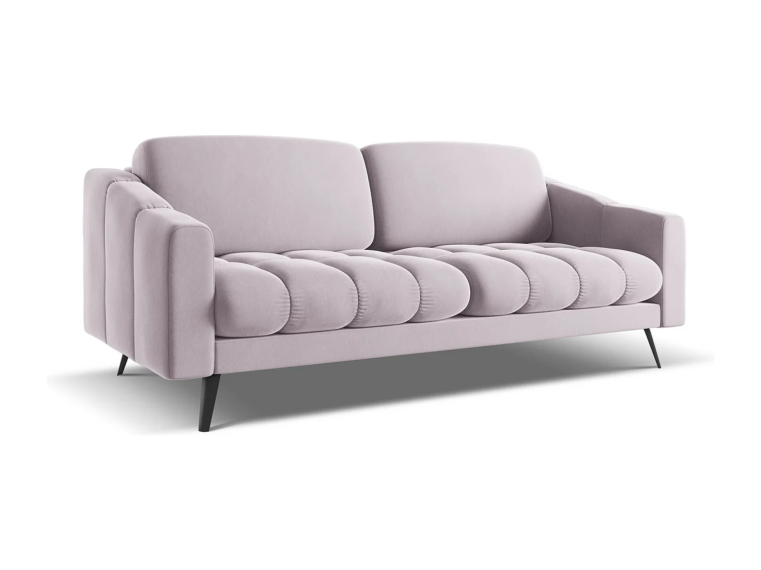 3-Sitzer Sofa - - Samt - Lavendel - NALU