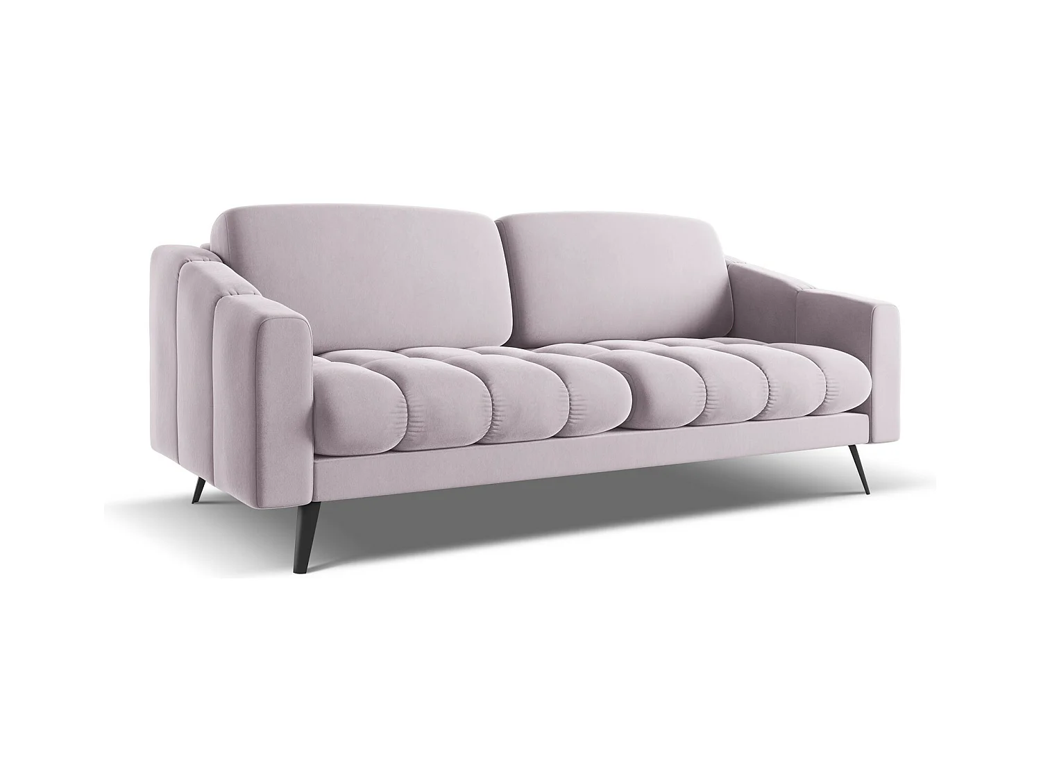3-Sitzer Sofa - - Samt - Lavendel - NALU
