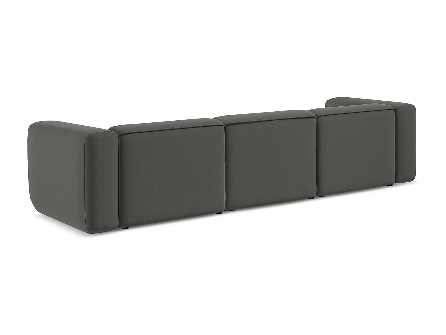 Modulares 4-Sitzer Sofa - - Samt - Stahl - EKAHI