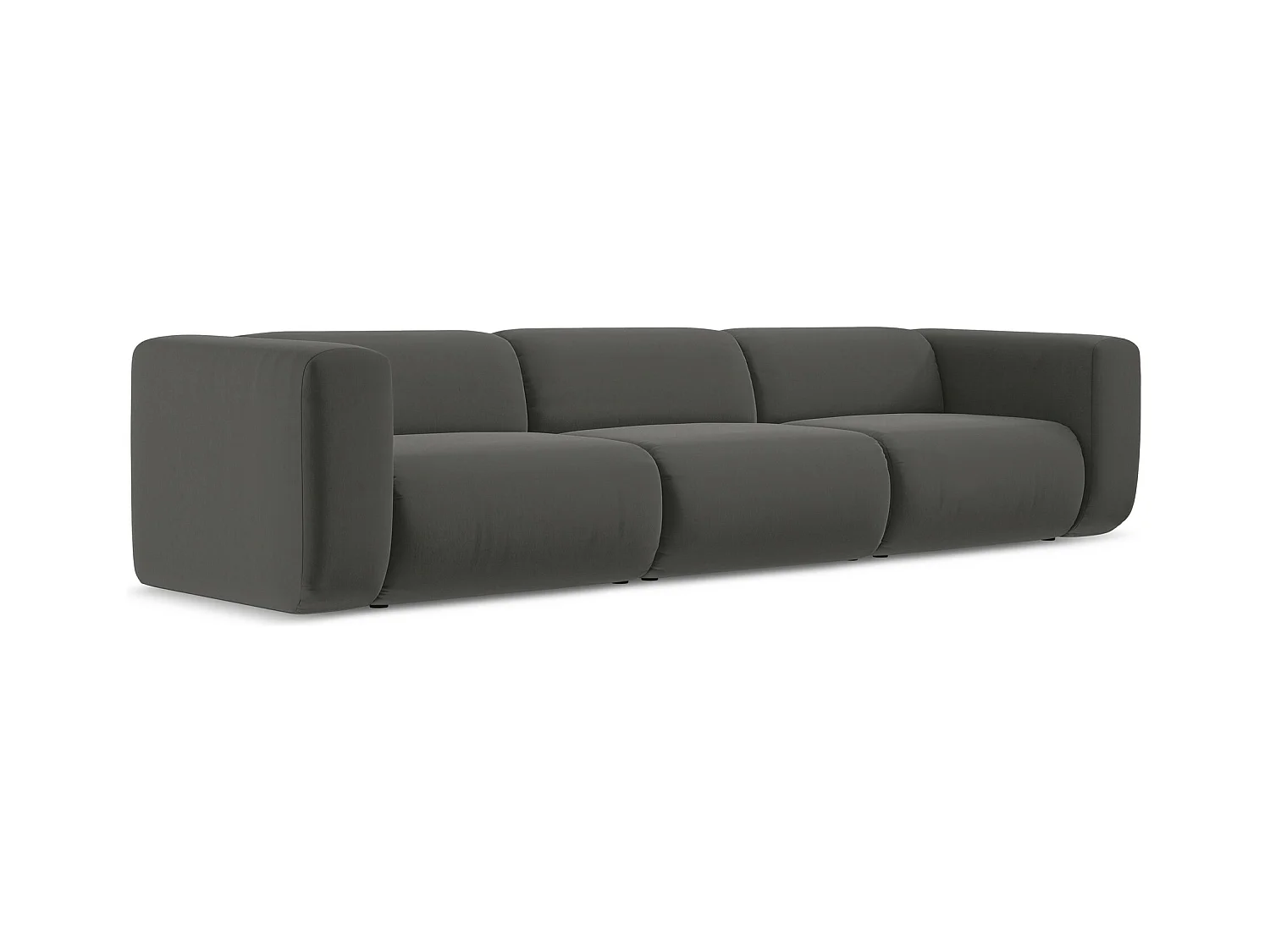 Modulares 4-Sitzer Sofa - - Samt - Stahl - EKAHI