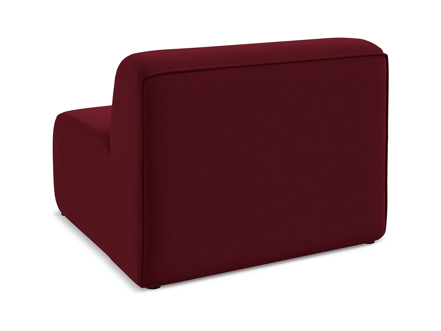 Fauteuil pour canapé modulable en velours - bourgogne - EKAHI