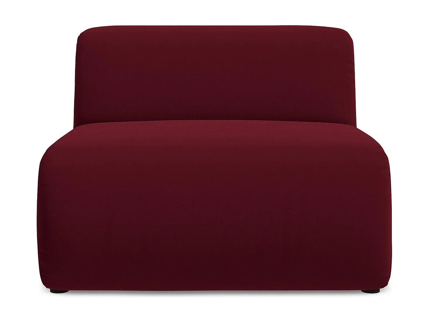 Fauteuil pour canapé modulable en velours - bourgogne - EKAHI