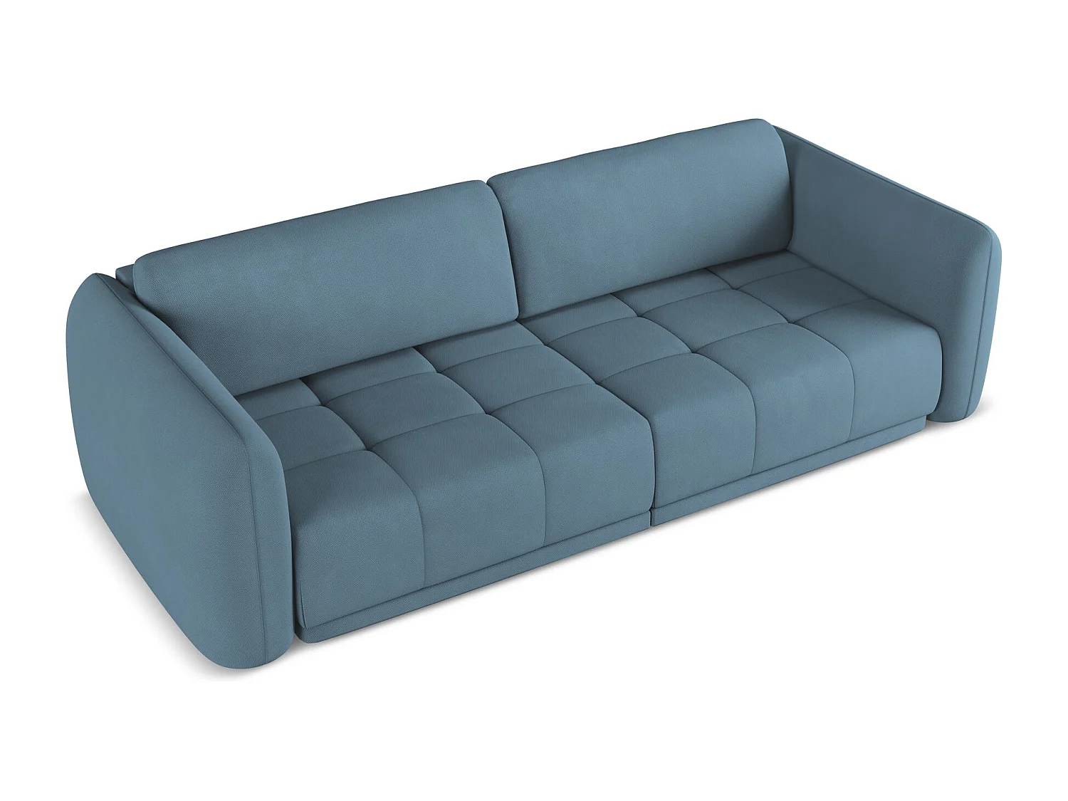 Canapé 4 places en tissu chenille - jeans - HOKU